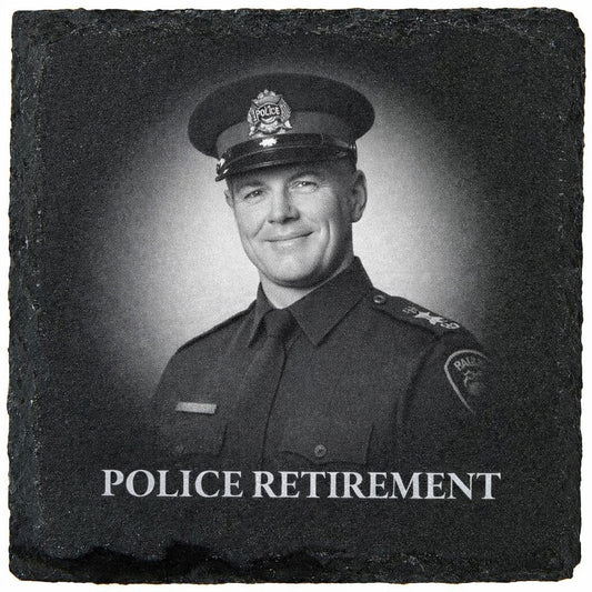 Police Retirement Slate Coasters