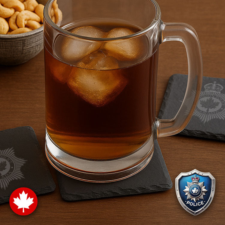 Police Department Slate Coasters