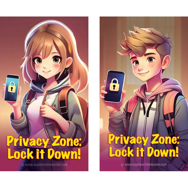 Stickers - Cell Phone Safety (Back of Phone)