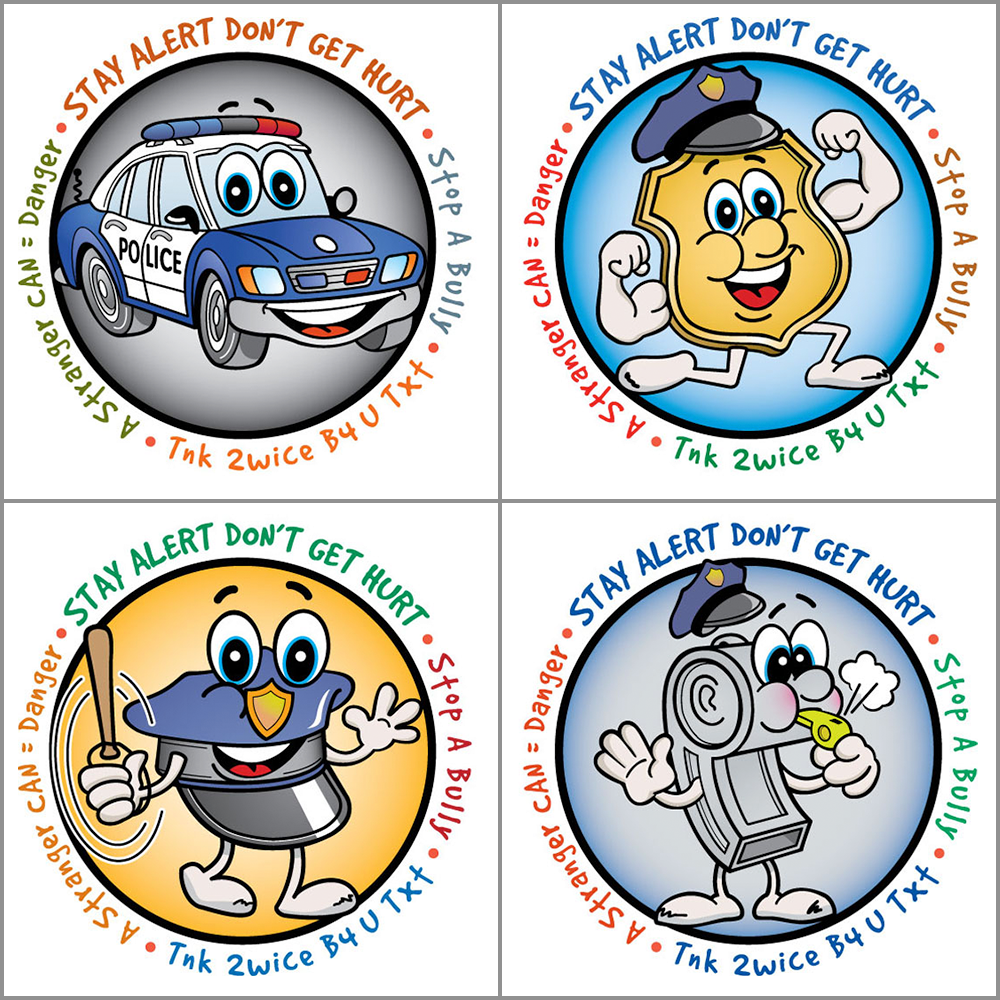 Stickers - Police Pals 2" Square