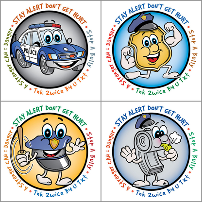 Stickers - Police Pals 2" Square