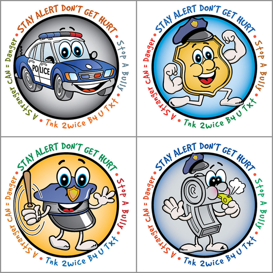 Stickers - Police Pals 2" Square